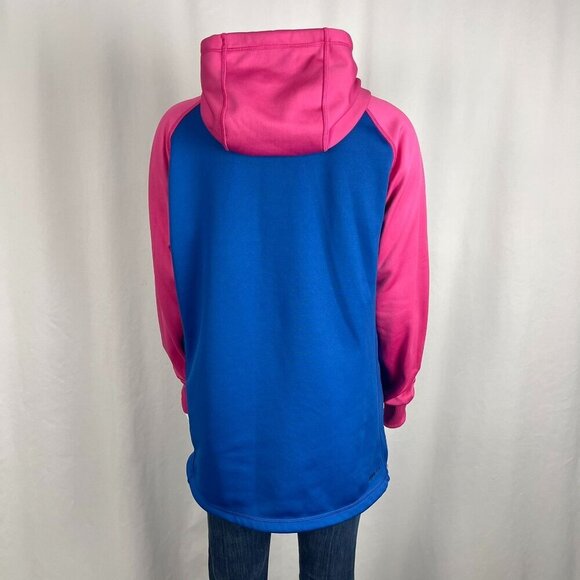 Nike Therma-Fit Womens Retro Style Hoodie Large Pink Blue Swoosh - Picture 3 of 6